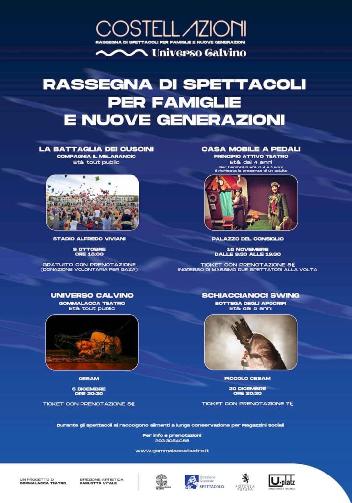 Calendario spettacoli Costellazioni - universo Calvino
